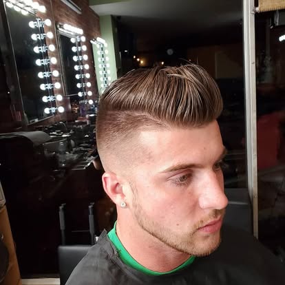 A finished textured haircut photographed inside Masters